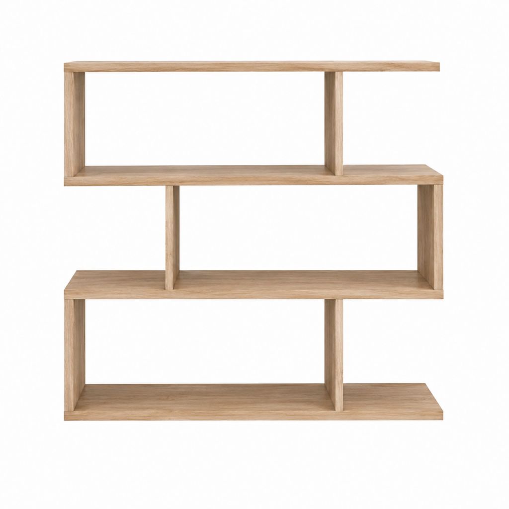 Wandregal Eiche Natur aus Spanplatte rechteckig 90 x 20 x 80 cm