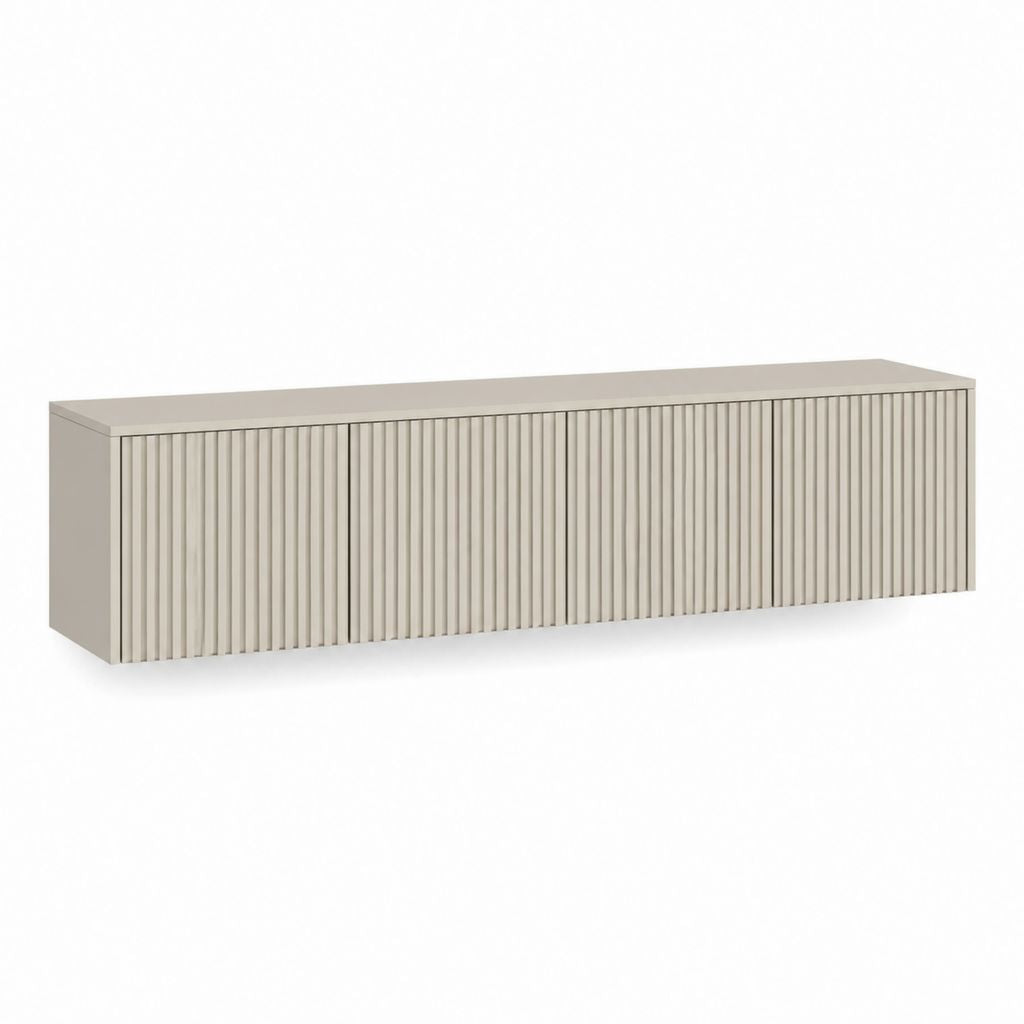 TV-Lowboard Beige MDF Rechteckig 180 x 40 x 45 cm mit 4 Türen