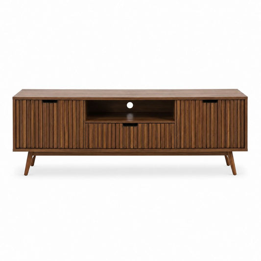 TV Lowboard Walnussbraun MDF rechteckig 160 x 40 x 60 cm